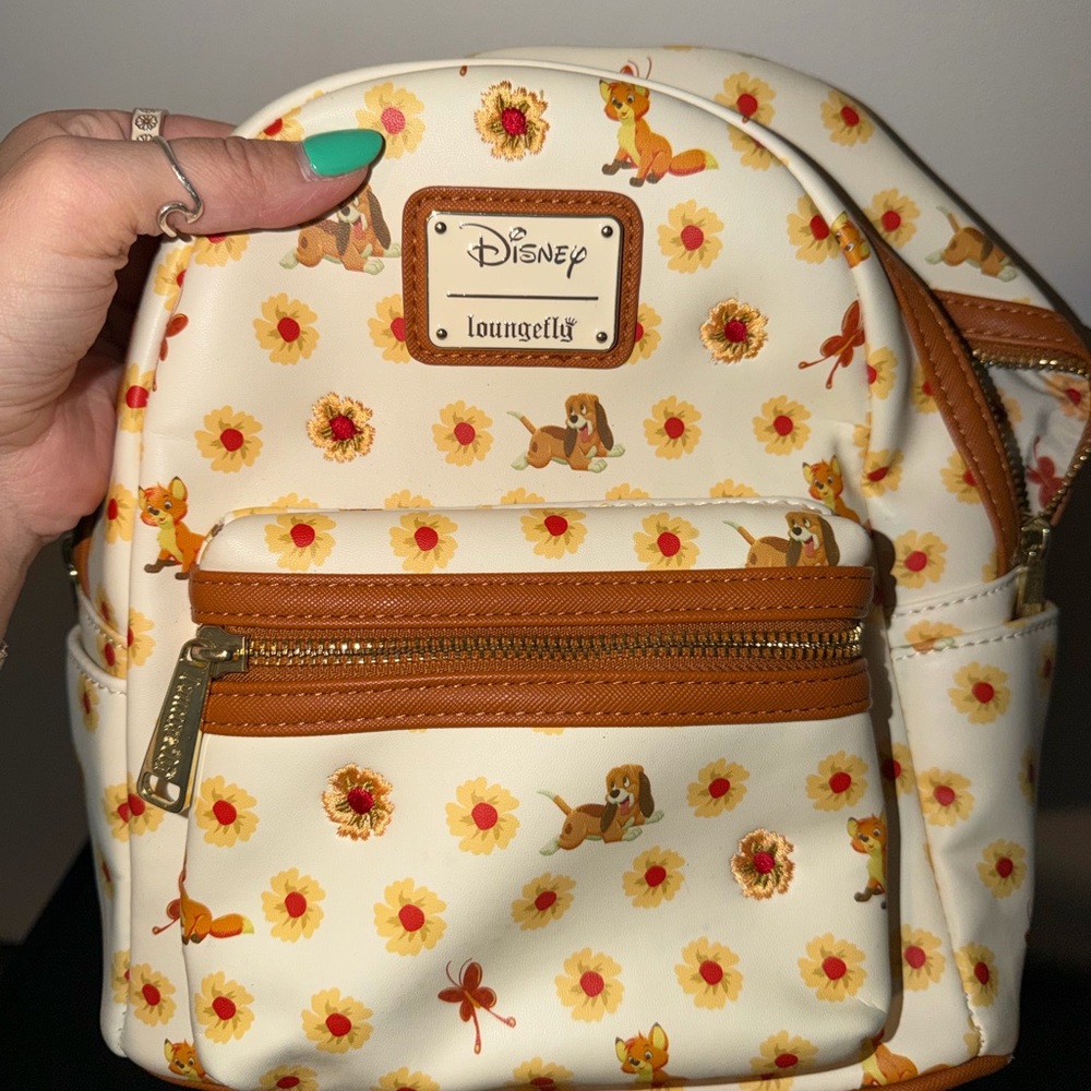 Limited Edition Loungefly Disney Fox and the Hound Backpack and Wallet - Picture 5 of 6